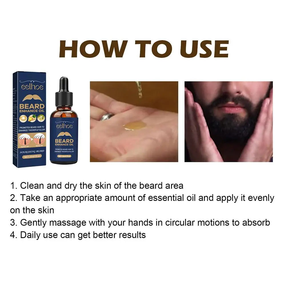 30ml Beard Care Oil For Men Beard Growth Grooming  Soften Strengthen Styling Beard Oil Thicker Nourish Beard Serum Beard Care