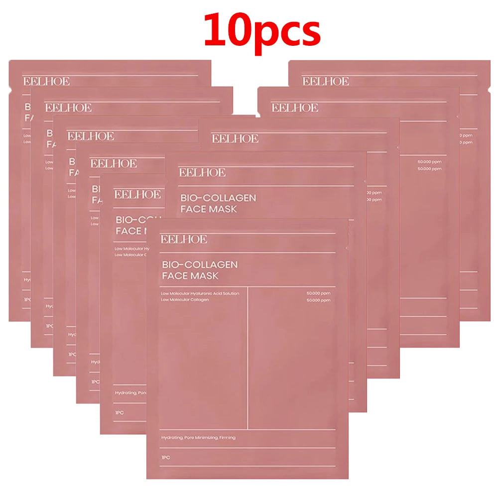 5/10pcs Collagen Face Mask Moisturizing Refreshing Brightening Nourish Deep Hydration Moisturizer Feels light Collagen Skin Care