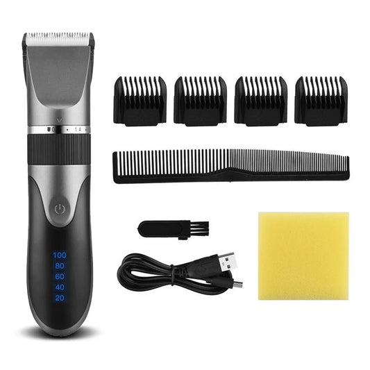 Professional electric barber clippers men barber beard trimmer rechargeable hair clippers ceramic blades hair trimmer