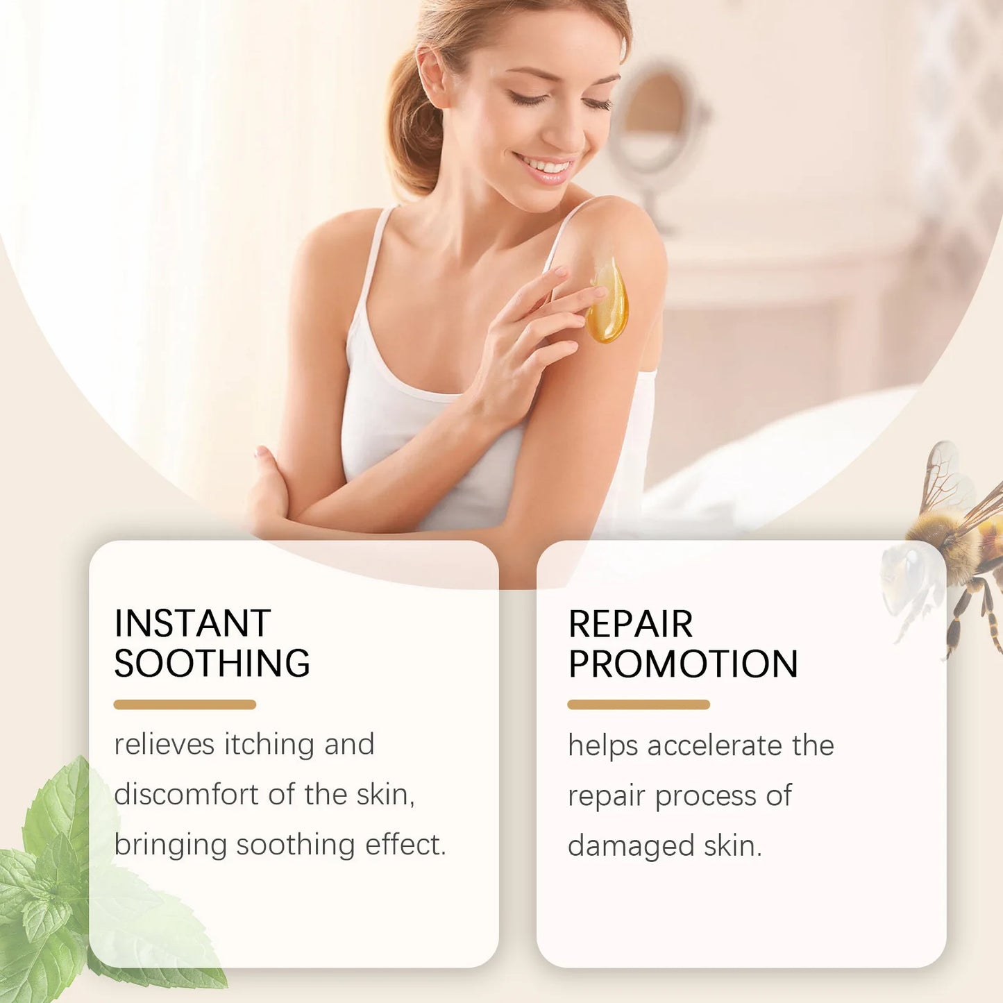 Moisturizer Body Lotion Lifting Repair Soothe Brighten Smoothing Moisturizing Lightening Relieve Dry Bee Venom Skin Care Cream