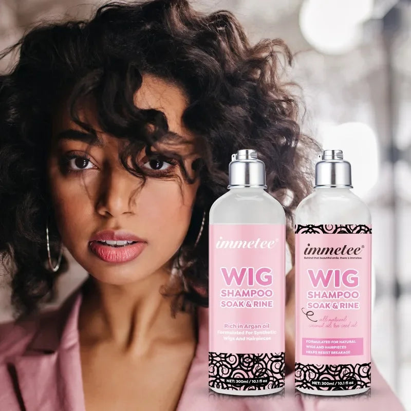 Wig Shampoo Professional Wig Solution for Human and Synthetic Hair Wig Braided Hair Pieces To Clean, Restore and Nourish Hair