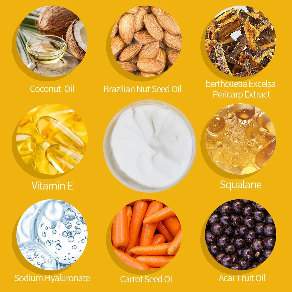 Body Lotion Butter Skin Care Coconut Oil Face Cream Whitening Moisturizing Brightening Collagen Remove Melanin Beauty Health