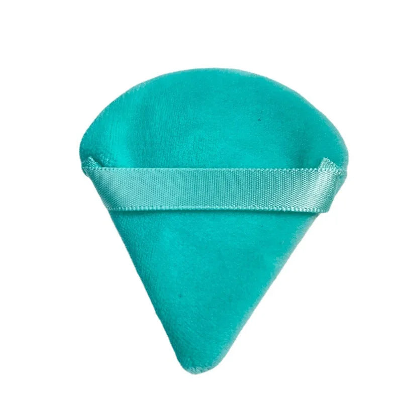 1pc Velvet Triangle Shaped Powder Puff Wet Dry Used Washable Soft Makeup Sponge Tool For Foundation Powder Blusher Wholesale