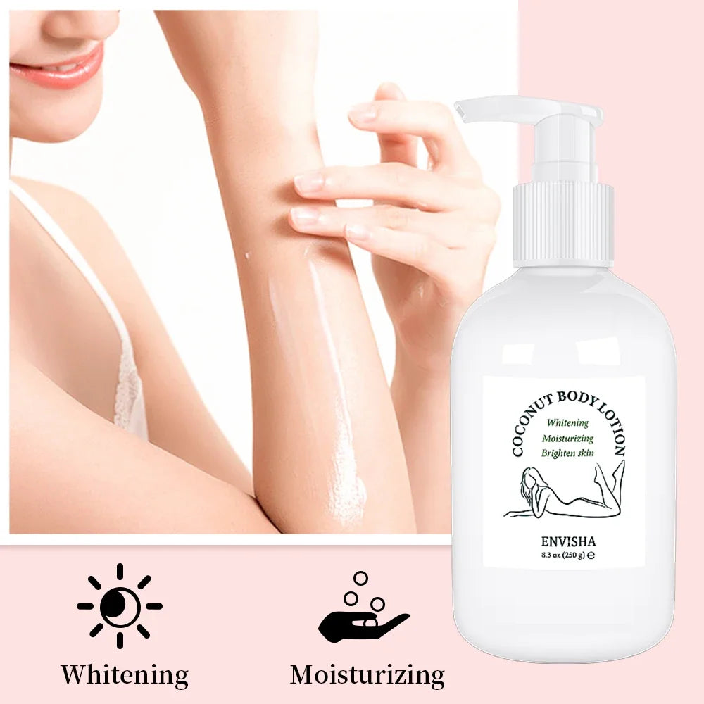 Body Lotion Butter Skin Care Coconut Oil Face Cream Whitening Moisturizing Brightening Collagen Remove Melanin Beauty Health