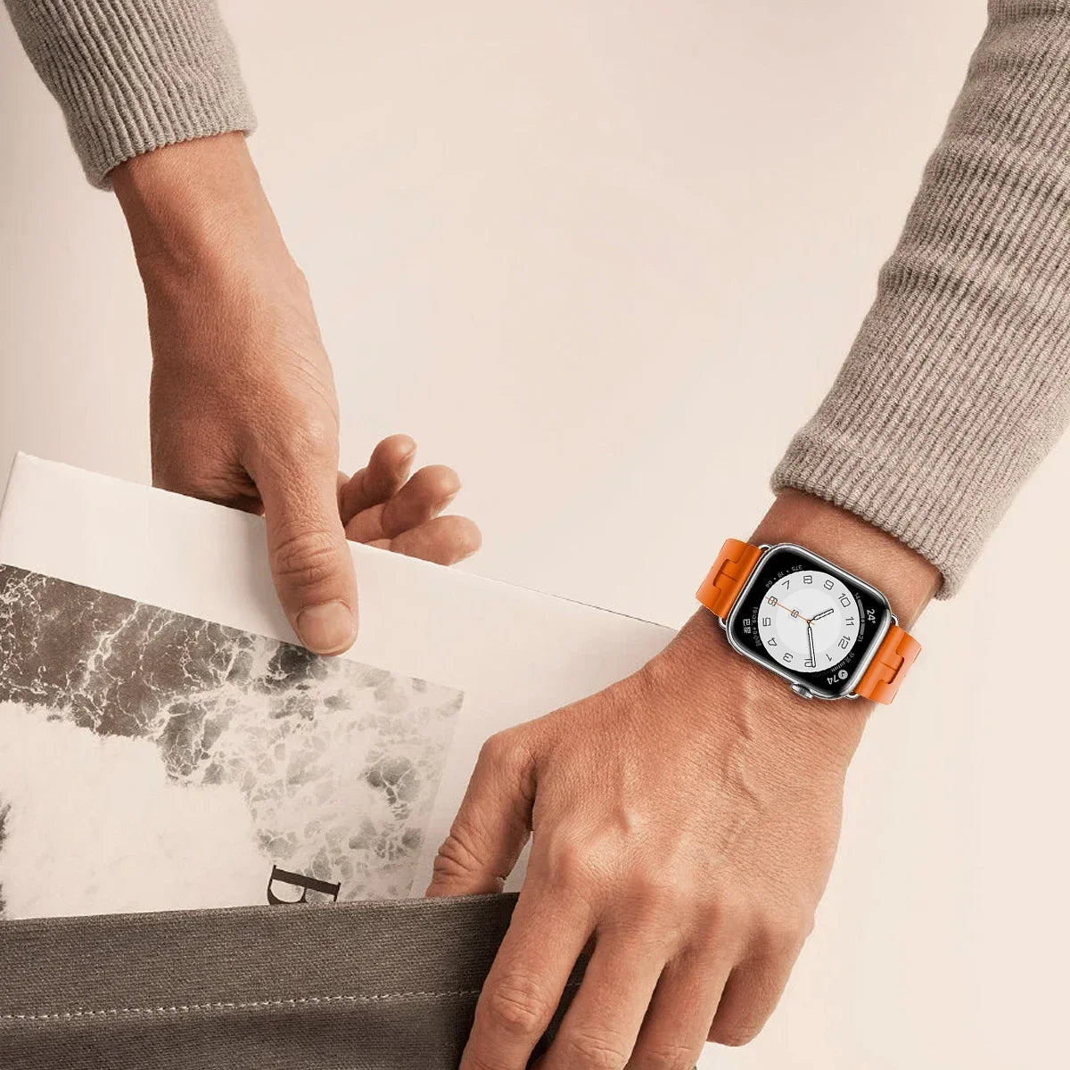 Kilim Single Tour Silicone Strap For Apple Watch Band 44mm 40mm 49mm 45mm 41mm 42mm bracelet iwatch series 9 se 3 6 7 8 ultra 2