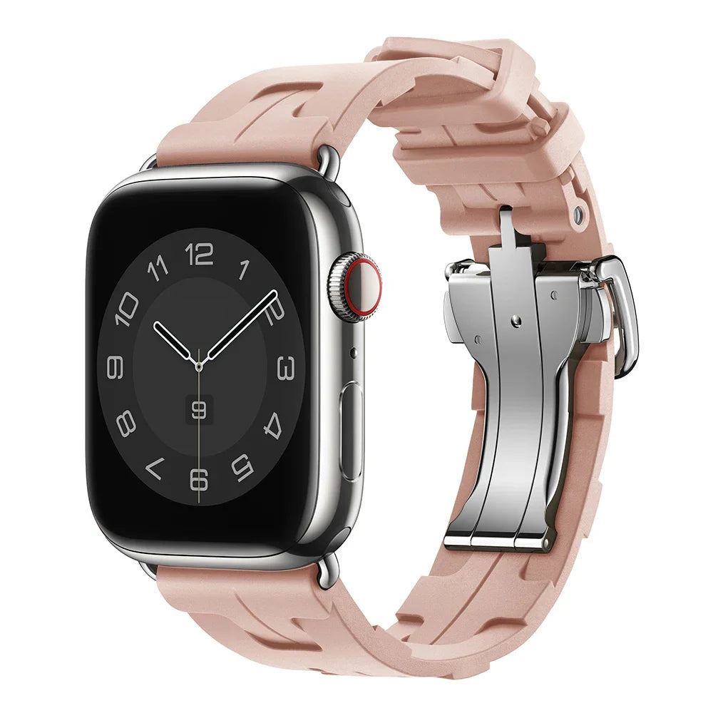 Kilim Single Tour Silicone Strap For Apple Watch Band 44mm 40mm 49mm 45mm 41mm 42mm bracelet iwatch series 9 se 3 6 7 8 ultra 2