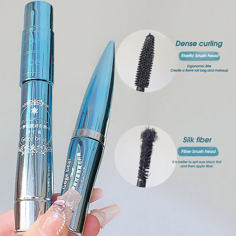 Fiber base mascara case is waterproof, thin and long, not easy to smudging and lengthening Long natural curling
