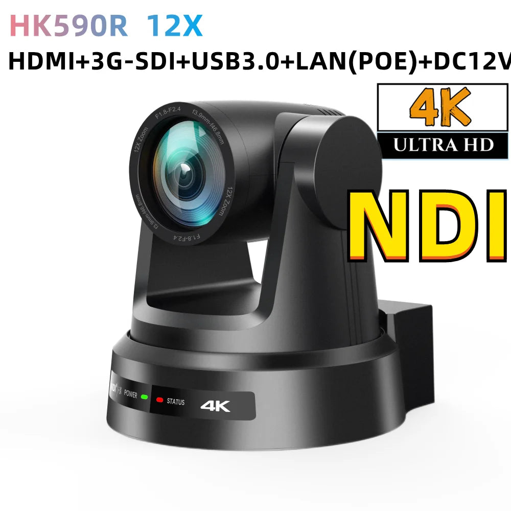 4K/1080P Video Conference Camera HDMI SDI LAN USB 12/20X NDI 60/30FPS AI Tracking for Church Meet Zoom Youtube Skype Live Stream