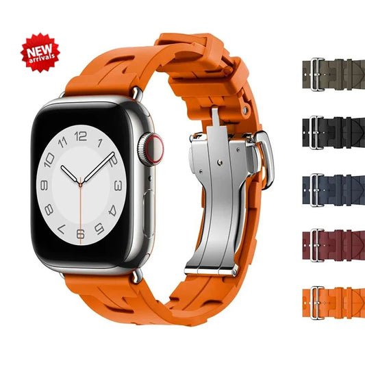 Kilim Single Tour Silicone Strap For Apple Watch Band 44mm 40mm 49mm 45mm 41mm 42mm bracelet iwatch series 9 se 3 6 7 8 ultra 2