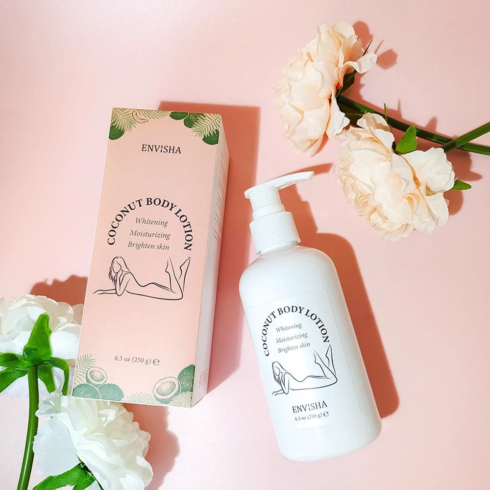 Body Lotion Butter Skin Care Coconut Oil Face Cream Whitening Moisturizing Brightening Collagen Remove Melanin Beauty Health
