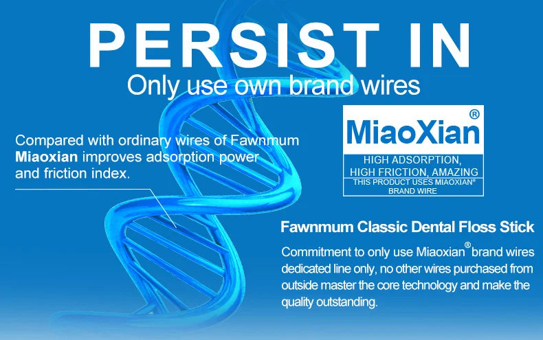 Fawnmum 50/100pcs Double Line Dental Floss Toothpicks Fresh Breath Dental Flosser Disposable Floss Stick For Oral Care