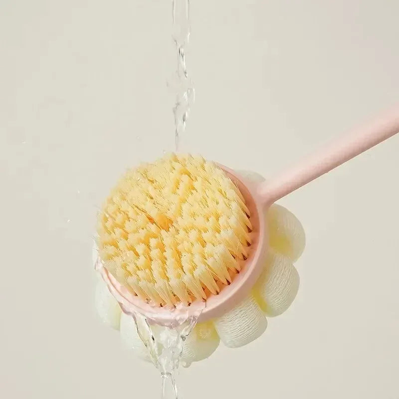 Bath Brush Back Body Bath Shower Sponge Scrubber Brushes With Handle Exfoliating Scrub Skin Massager Exfoliation Bathroom Brush