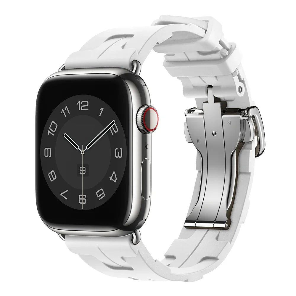 Kilim Single Tour Silicone Strap For Apple Watch Band 44mm 40mm 49mm 45mm 41mm 42mm bracelet iwatch series 9 se 3 6 7 8 ultra 2