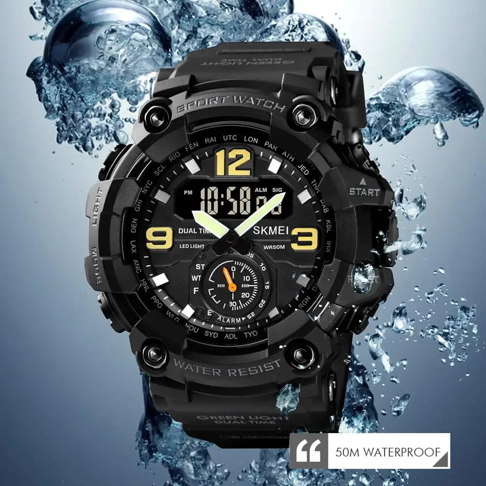 SKMEI 1637 Military Digital Watch for Men Camouflage Waterproof Wristwatch Mens Shockproof Sport Quartz Clock 1384 Montre Homme