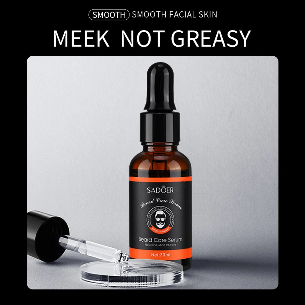 60ml Beard Oil For Men Deep Moisturizing Nourishing Beard Care Essence Oil Smooth Soften Shiny Anti-frizz Plant Beard Serum