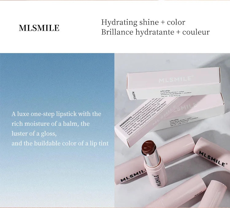 MLSMILE 6 Color Tube Lipstick natural long-lasting moisturizing moisturizing smooth gloss white and easy color lipstick