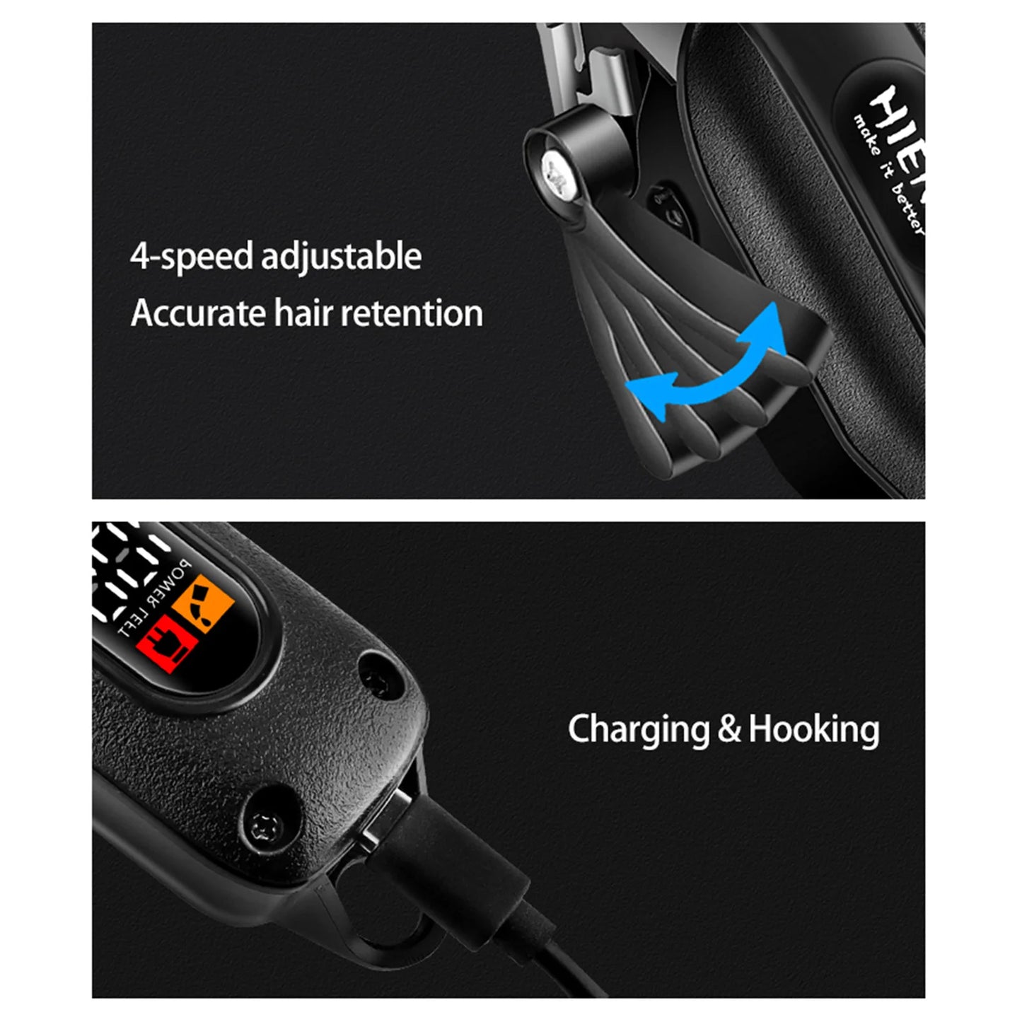 Professional Barber Clippers Digital Display Sharp Blade HYN-222 Electric Clipper for Haircut Beard Shaver Barbershop