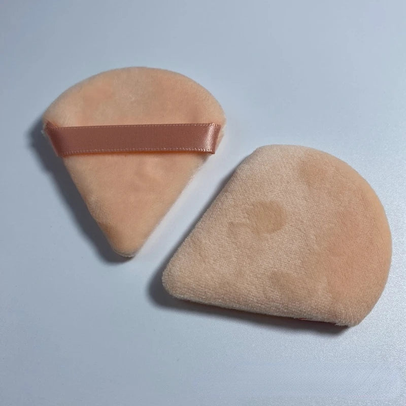 1pc Velvet Triangle Shaped Powder Puff Wet Dry Used Washable Soft Makeup Sponge Tool For Foundation Powder Blusher Wholesale