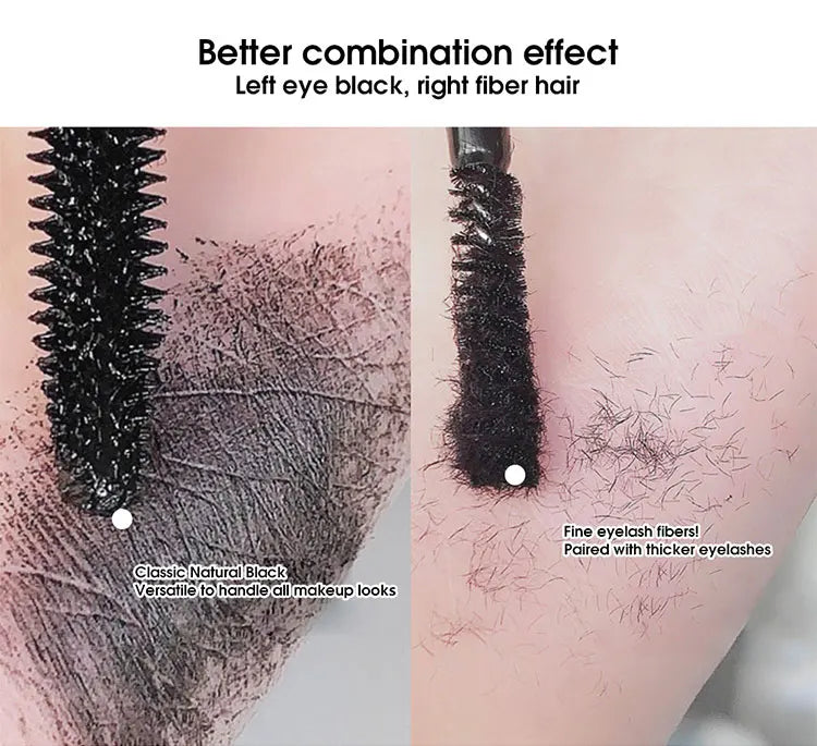 Fiber base mascara case is waterproof, thin and long, not easy to smudging and lengthening Long natural curling
