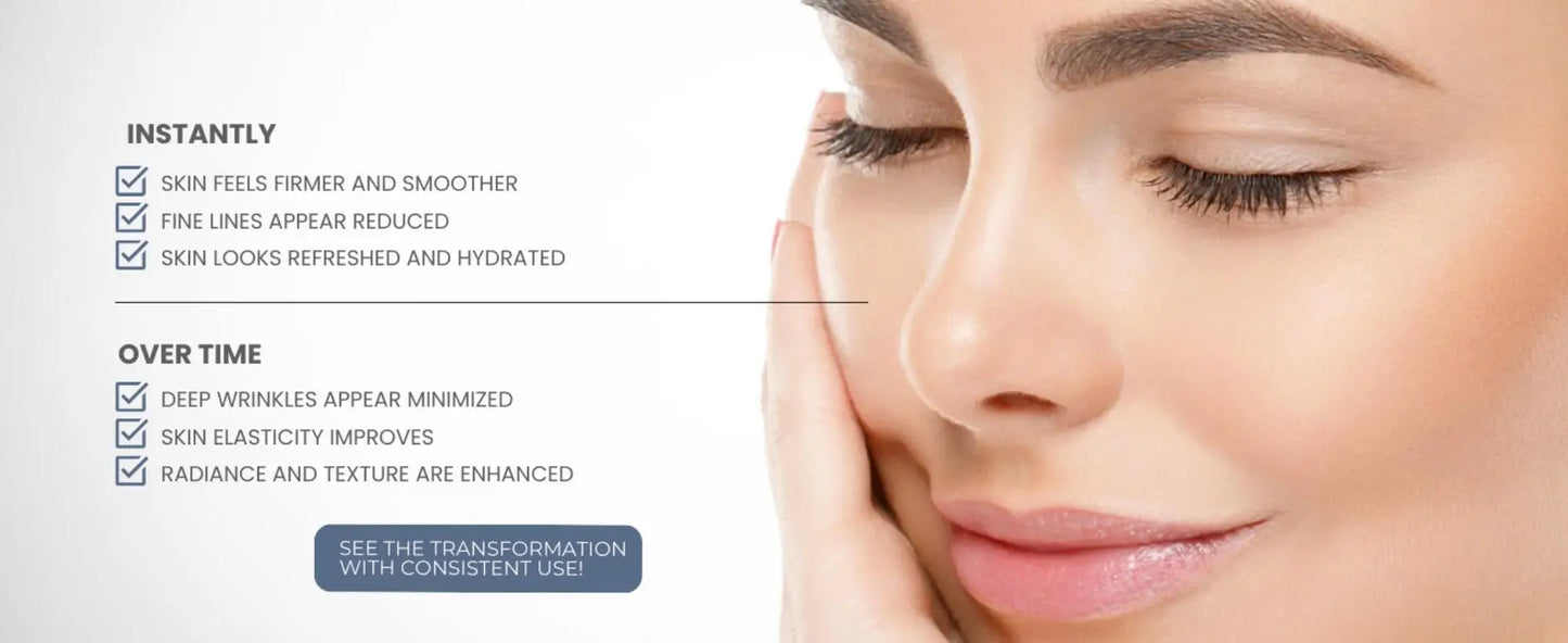 Collagen Face Moisturizer Anti Aging Effect Reducing Wrinkles Face Cream Peptide Rejuveneting Skin Elasticity and Hydration