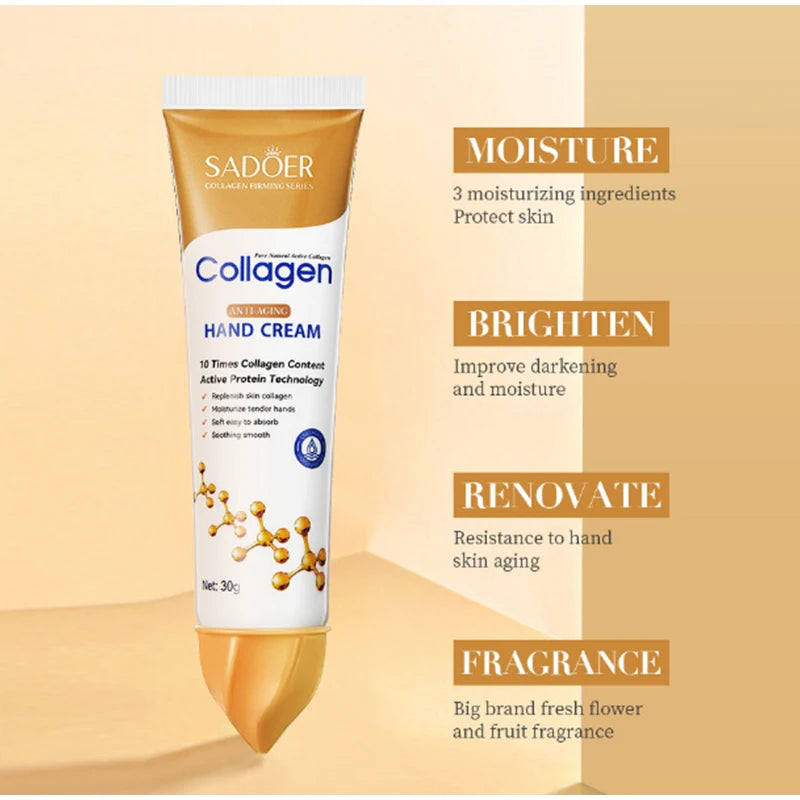 Lasting Moisturizing Bone Collagen Hand Cream Long Term Nourishing Pomegranate Hand Cream Korean Skin Care Handcare Products