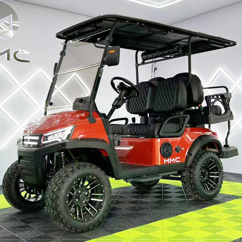 Brand New 4 Wheel Utility Vehicle 2 4 6 Seater 48/60/72V Electric Scooter Club Car Off Road Golf Cart With Rear Cargo Box