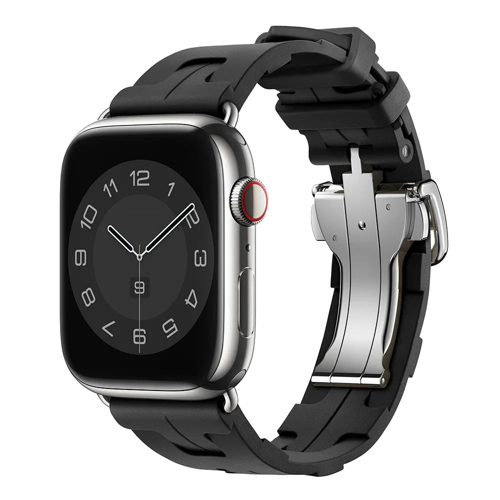 Kilim Single Tour Silicone Strap For Apple Watch Band 44mm 40mm 49mm 45mm 41mm 42mm bracelet iwatch series 9 se 3 6 7 8 ultra 2