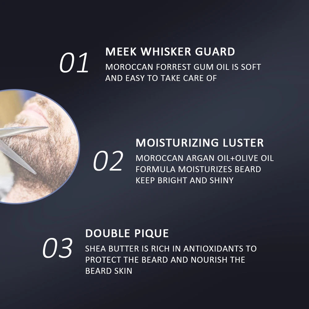 30ml Beard Oil For Men Deep Moisturizing Nourishing Beard Care Essence Oil Smooth Soften Shiny Anti-frizz Plant Beard Serum