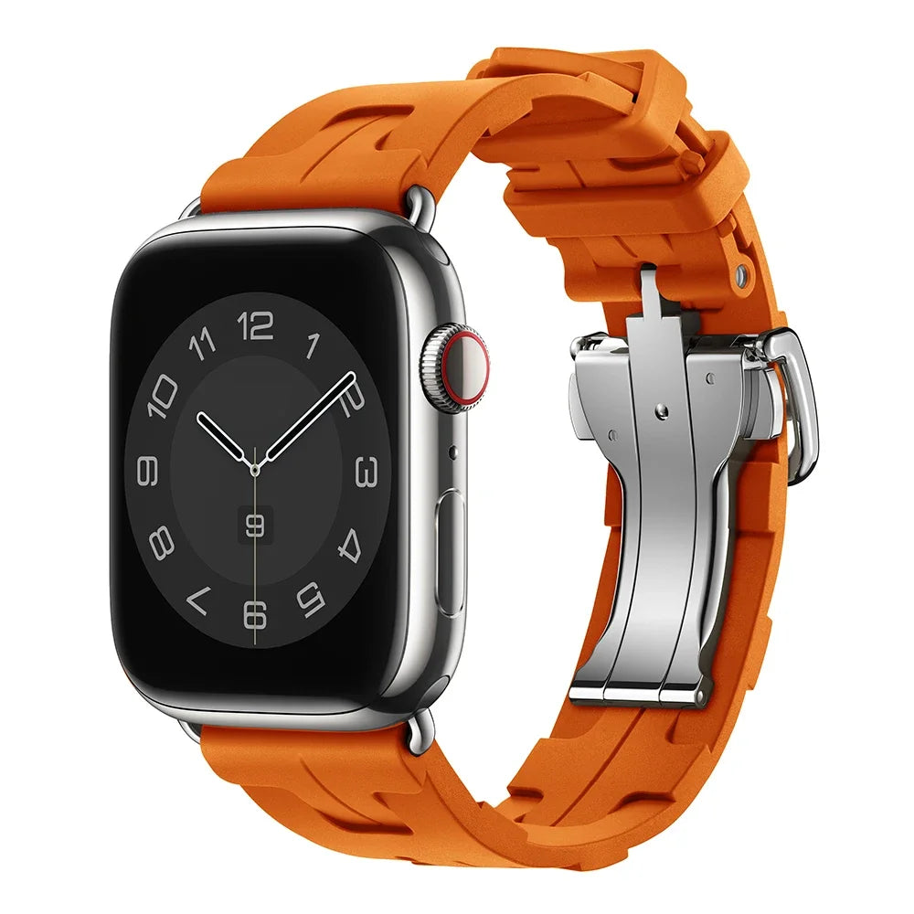 Kilim Single Tour Silicone Strap For Apple Watch Band 44mm 40mm 49mm 45mm 41mm 42mm bracelet iwatch series 9 se 3 6 7 8 ultra 2