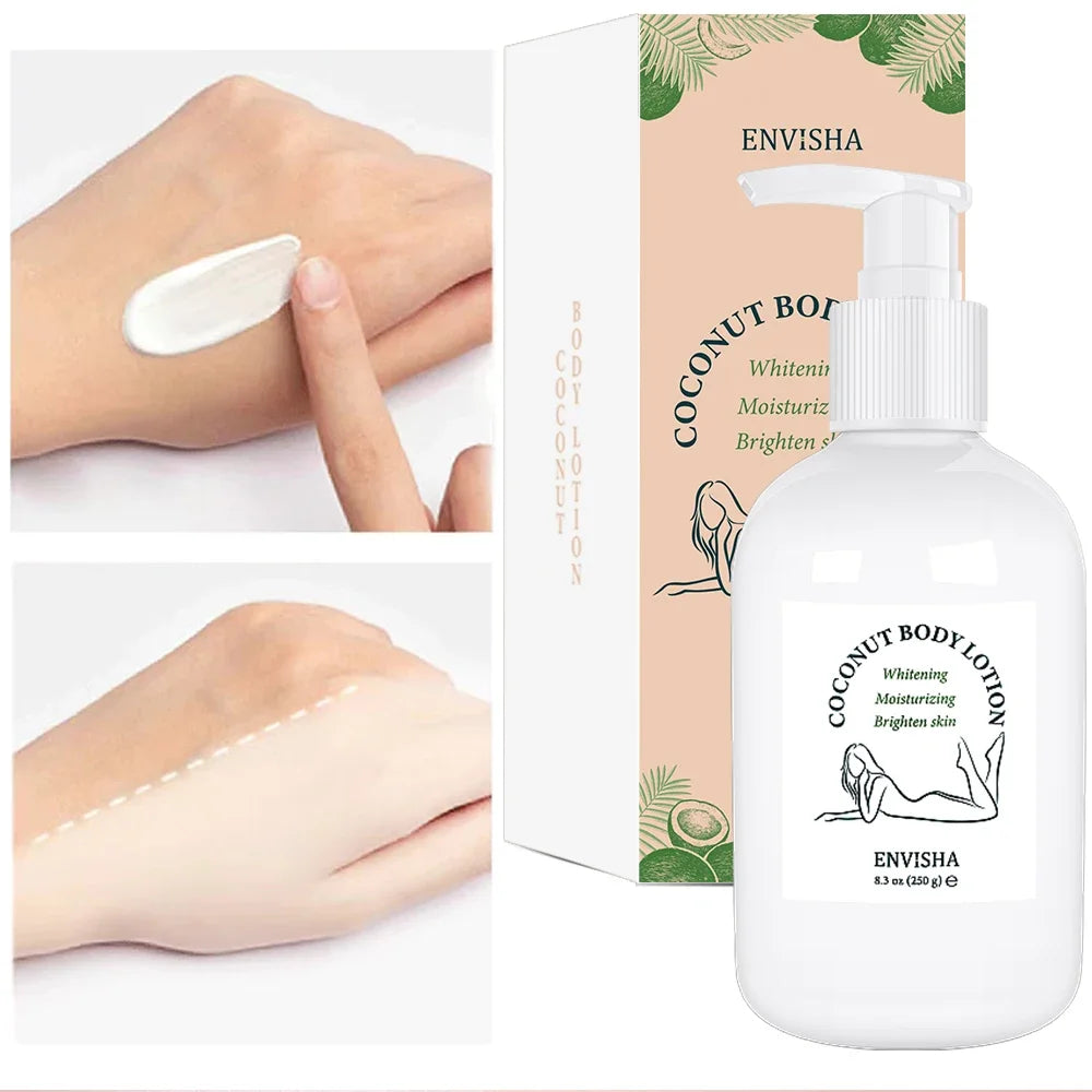 Body Lotion Butter Skin Care Coconut Oil Face Cream Whitening Moisturizing Brightening Collagen Remove Melanin Beauty Health