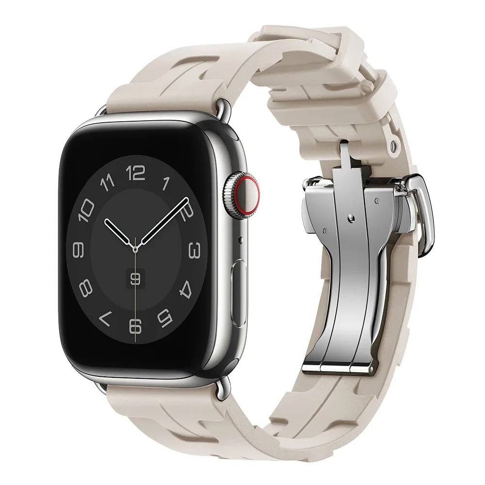 Kilim Single Tour Silicone Strap For Apple Watch Band 44mm 40mm 49mm 45mm 41mm 42mm bracelet iwatch series 9 se 3 6 7 8 ultra 2