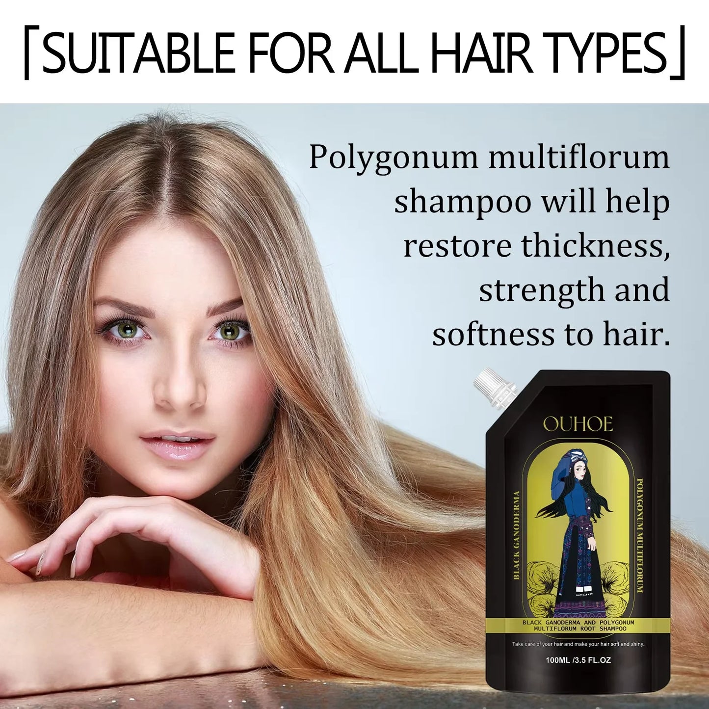 Hair Growth Shampoo Deep Cleaning Prevent Hair Loss Scalp Treatment Anti Thinning Improve Frizz Refreshing Oil Control Hair Care