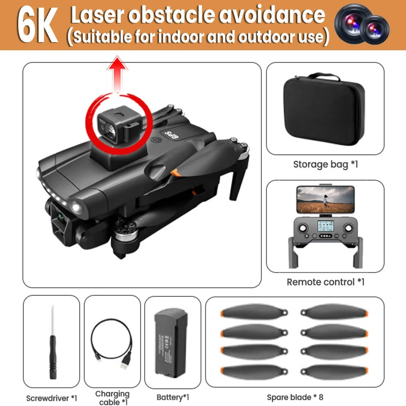 Original V198GPS Drone ESC 8K Profesional  Brushless Laser obstacle avoidance Aerial Optical Foldable Quadcopter Mini Dron New