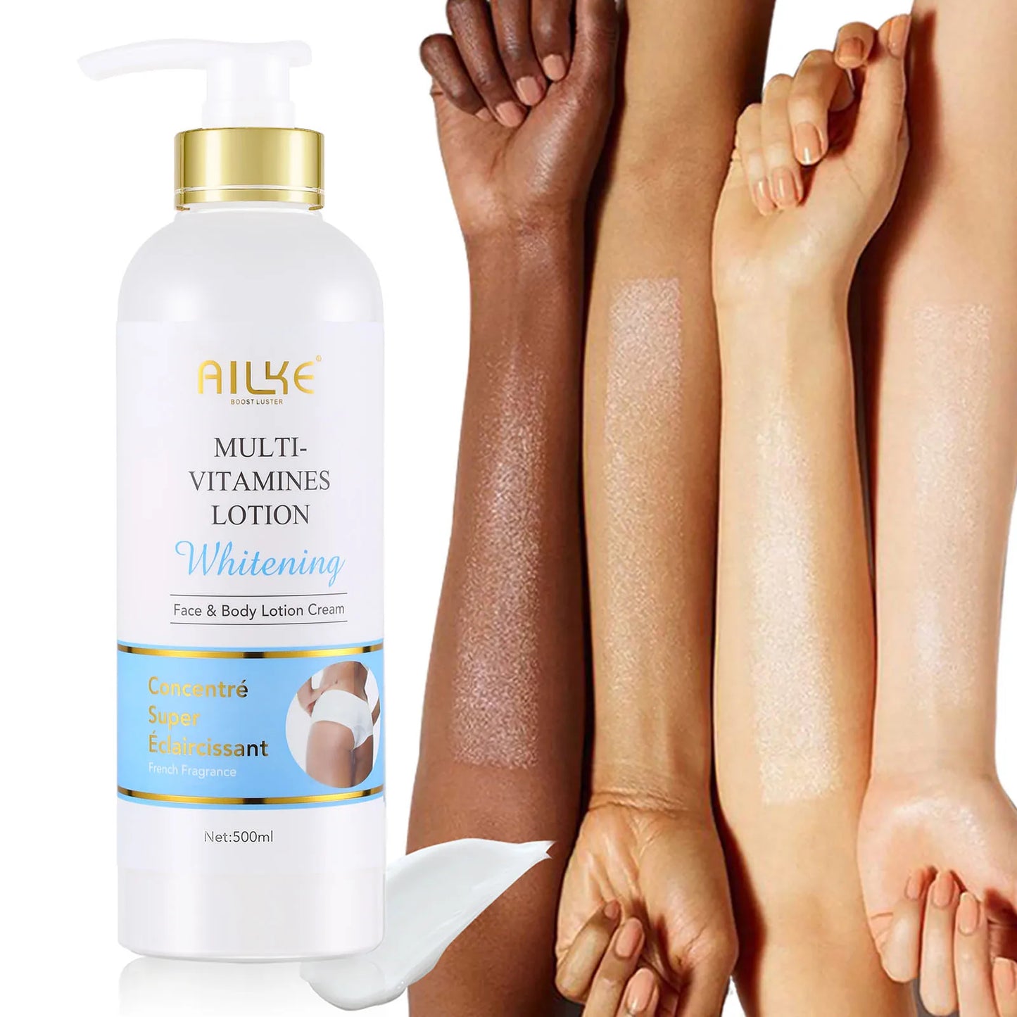 AILKE Multi-Vitamin Lightening Skin Set, Reduce Blemish, Absorbs Quickly Moisturizes with Vitamins B/C/E, Rejuvenates Skin