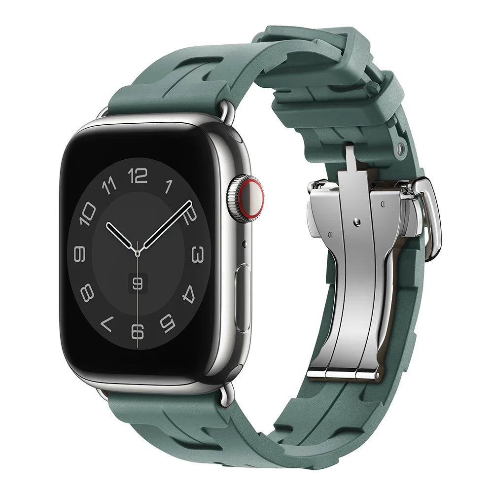 Kilim Single Tour Silicone Strap For Apple Watch Band 44mm 40mm 49mm 45mm 41mm 42mm bracelet iwatch series 9 se 3 6 7 8 ultra 2