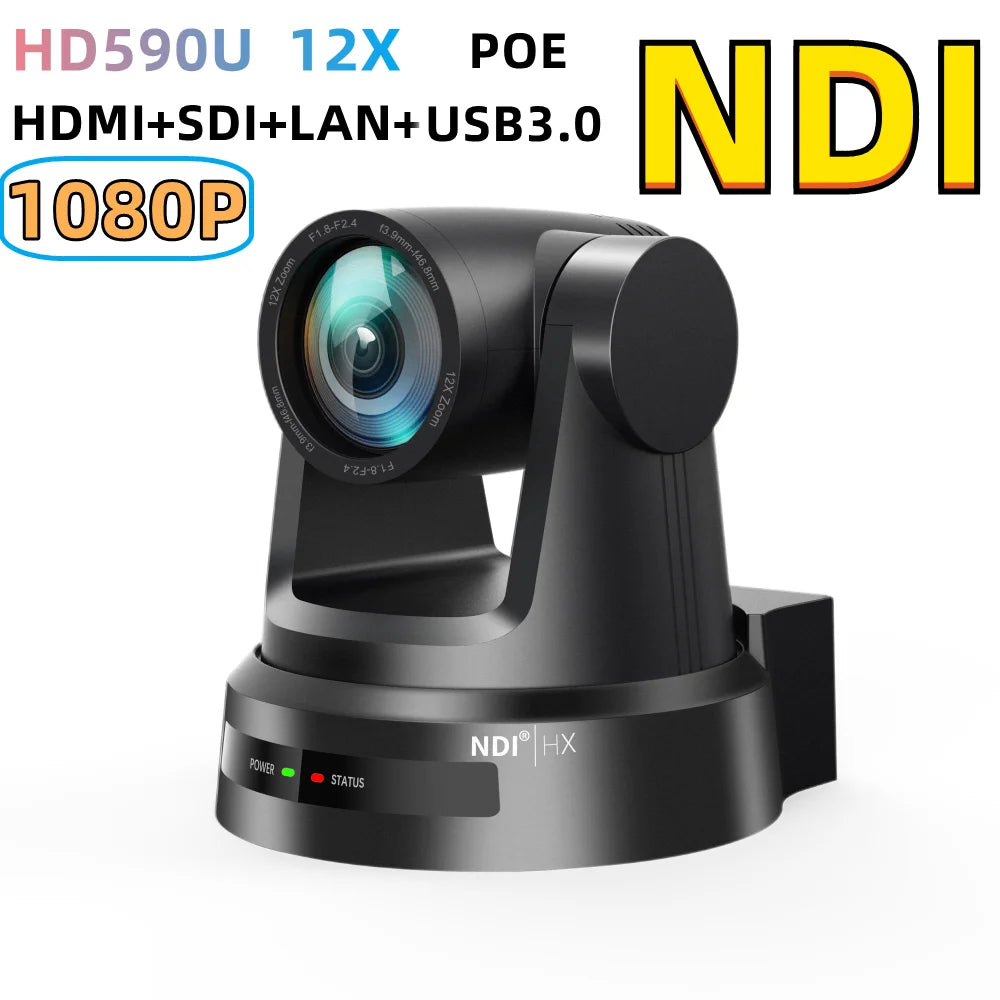 4K/1080P Video Conference Camera HDMI SDI LAN USB 12/20X NDI 60/30FPS AI Tracking for Church Meet Zoom Youtube Skype Live Stream