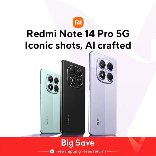 World Premiere Redmi Note 14 Pro 5G Global Version Smartphone Dimensity 7300-Ultra NFC 200MP Camera 1.5K 120Hz AMOLED Display