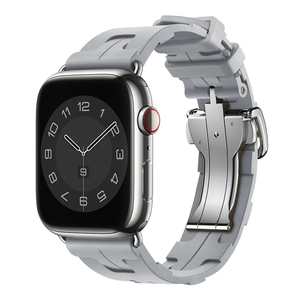 Kilim Single Tour Silicone Strap For Apple Watch Band 44mm 40mm 49mm 45mm 41mm 42mm bracelet iwatch series 9 se 3 6 7 8 ultra 2
