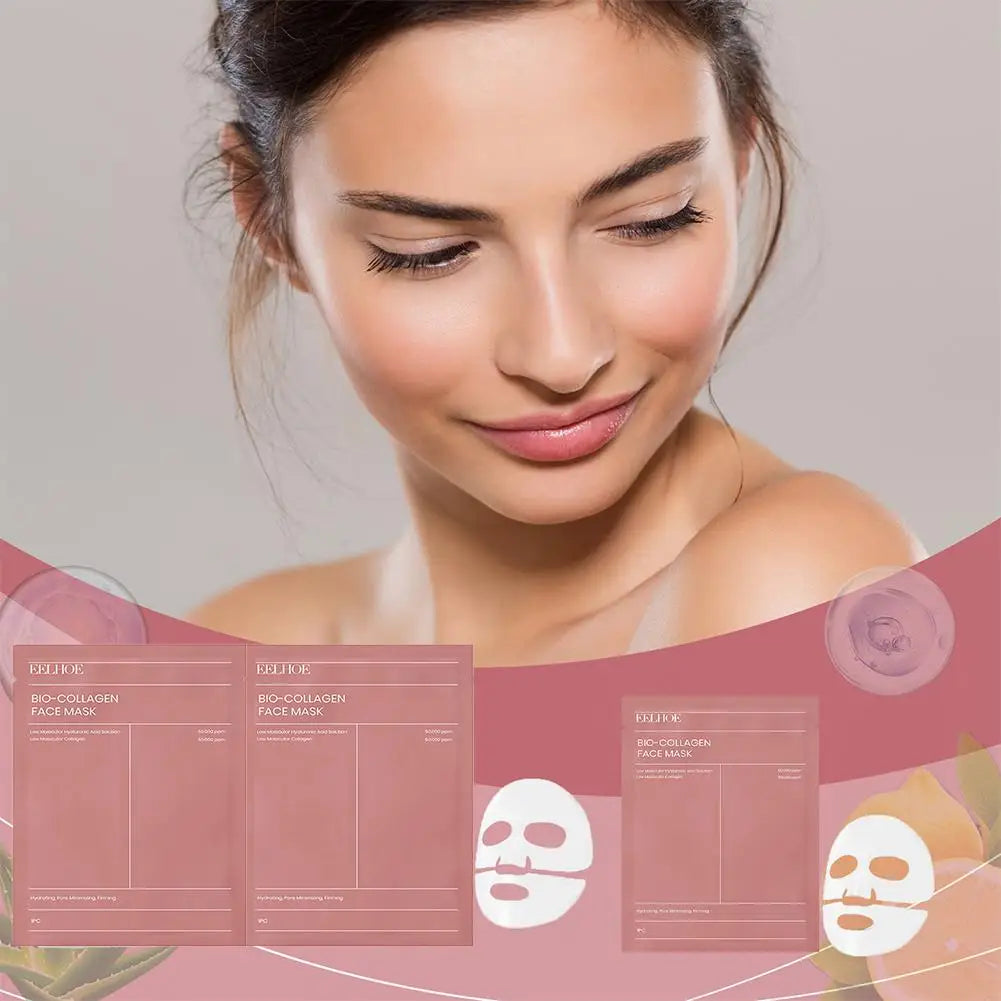 5/10pcs Collagen Face Mask Moisturizing Refreshing Brightening Nourish Deep Hydration Moisturizer Feels light Collagen Skin Care