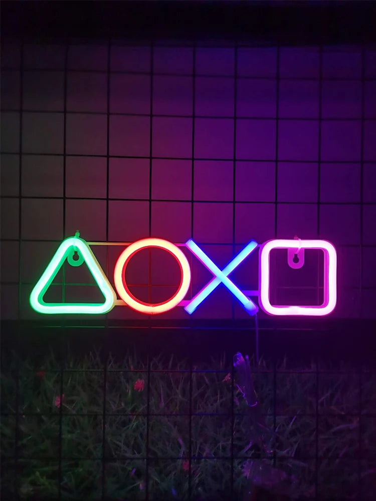 Game Controller Neon Sign for Game Room Decoration - Game Neon Sign for Teen Boys Room Decor, LED Game Neon Sign Game Wall Decor