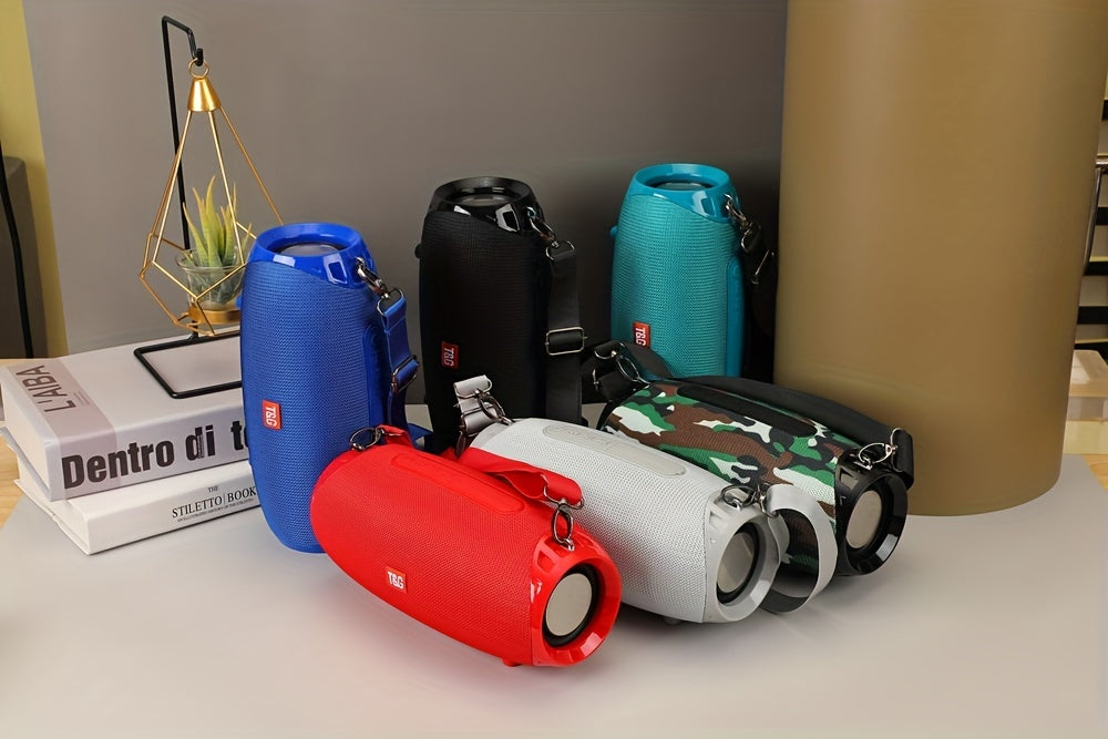 TG534 Portable Wireless Stereo Outdoor Speaker With Dual Speakers, Waterproof For Life, TWS Stereo Subwoofer Hands-Free Call/FM/TF Card/U Disk, For Mobile Phone/Tablet/TV, Music Speaker Plug-in Card U Disk Gift For Friends