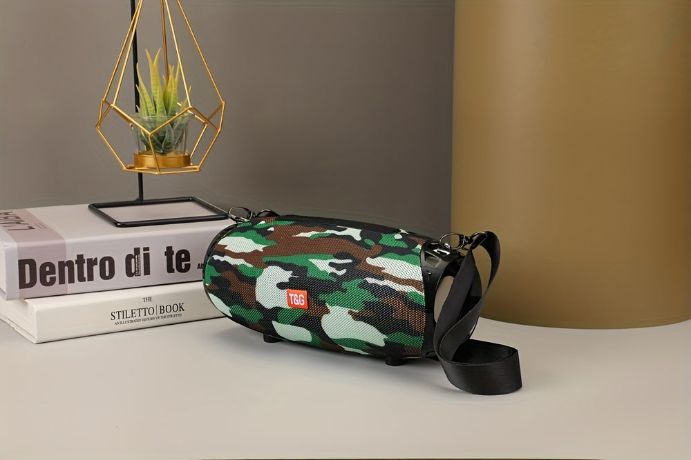 TG534 Portable Wireless Stereo Outdoor Speaker With Dual Speakers, Waterproof For Life, TWS Stereo Subwoofer Hands-Free Call/FM/TF Card/U Disk, For Mobile Phone/Tablet/TV, Music Speaker Plug-in Card U Disk Gift For Friends