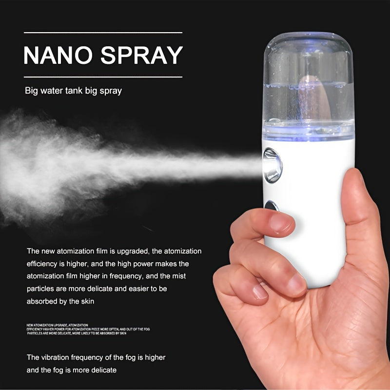 1PC Face Facial Mist Sprayer, 30ml Mini Facial Steamer Mist Sprayer, Nano Mister Hydrating Face Mist Spray Bottle, Humidifier, Spa Skin Care Moisturizing, Smart Wireless Security Hydration And Insulation Sprayer, Cute Electro