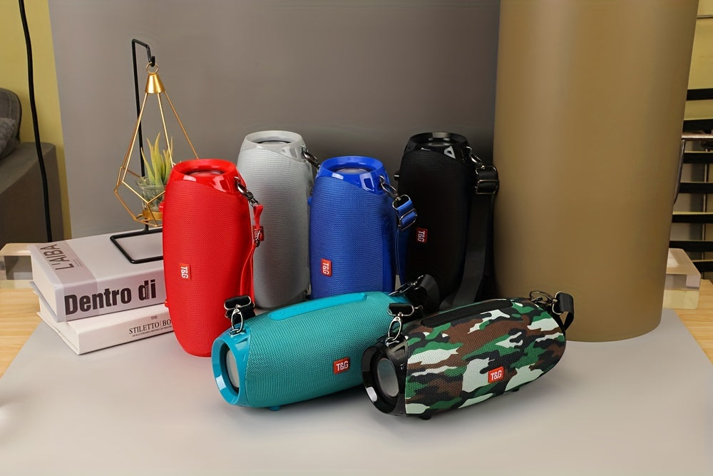 TG534 Portable Wireless Stereo Outdoor Speaker With Dual Speakers, Waterproof For Life, TWS Stereo Subwoofer Hands-Free Call/FM/TF Card/U Disk, For Mobile Phone/Tablet/TV, Music Speaker Plug-in Card U Disk Gift For Friends