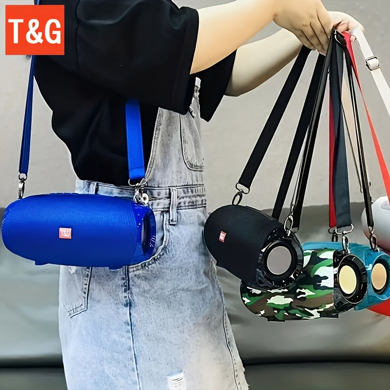 TG534 Portable Wireless Stereo Outdoor Speaker With Dual Speakers, Waterproof For Life, TWS Stereo Subwoofer Hands-Free Call/FM/TF Card/U Disk, For Mobile Phone/Tablet/TV, Music Speaker Plug-in Card U Disk Gift For Friends