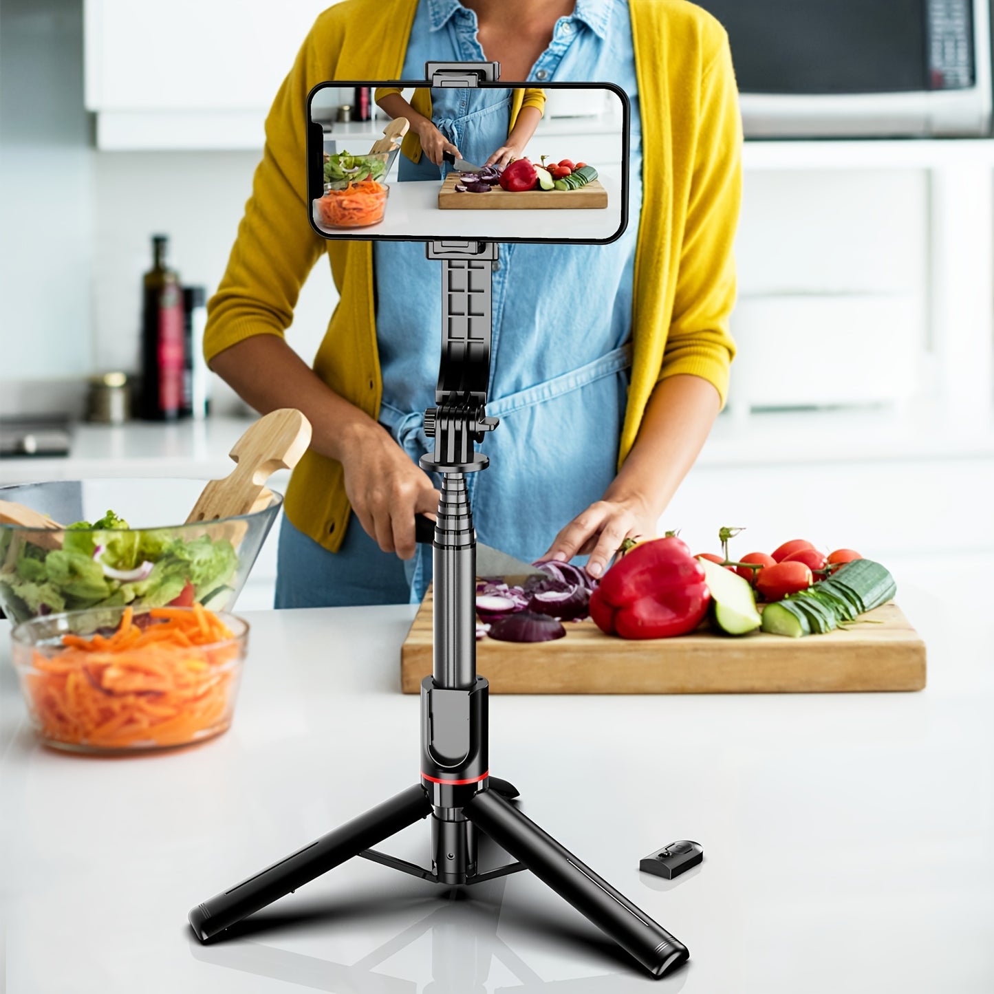 41 Inch Aluminum Alloy Selfie Stick Phone Tripod, Extendable 3 In 1 Selfie Stick With Wireless Remote And Tripod Stand 360 Rotation For IPhone 14/13/12/11 Pro/XS Max/XS/XR/X, Android Smartphone, Portable, Lightweight