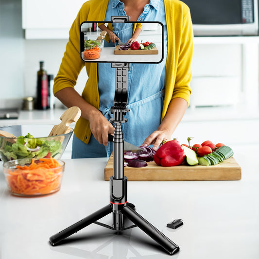 41 Inch Aluminum Alloy Selfie Stick Phone Tripod, Extendable 3 In 1 Selfie Stick With Wireless Remote And Tripod Stand 360 Rotation For IPhone 14/13/12/11 Pro/XS Max/XS/XR/X, Android Smartphone, Portable, Lightweight
