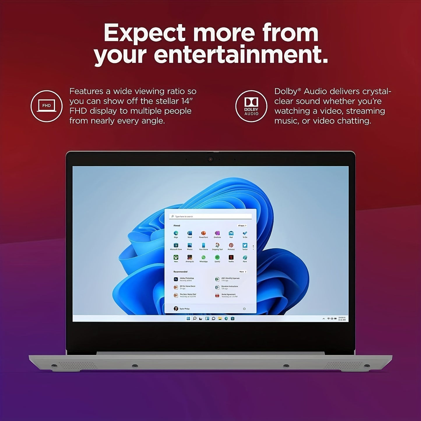 Lenovo 2024 Newest Ideapad 3i Laptop, 14" FHD Display, Intel Core I3-1115G4, 12GB RAM, 512GB SSD, Intel UHD Graphics, Bluetooth, WiFi, Webcam, HDMI, For Student & Business, Windows 11 S, Laptop Stand