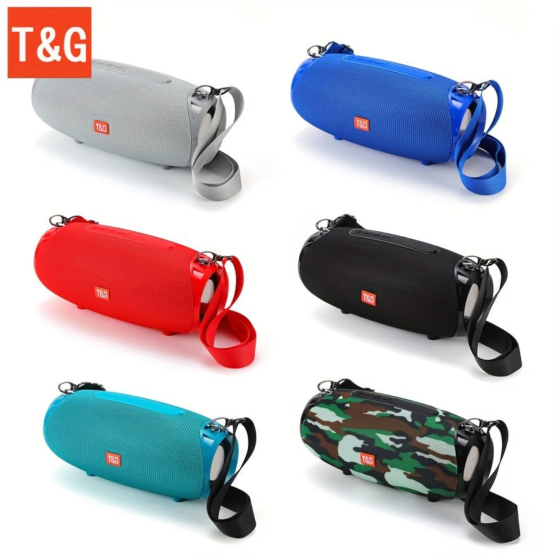 TG534 Portable Wireless Stereo Outdoor Speaker With Dual Speakers, Waterproof For Life, TWS Stereo Subwoofer Hands-Free Call/FM/TF Card/U Disk, For Mobile Phone/Tablet/TV, Music Speaker Plug-in Card U Disk Gift For Friends