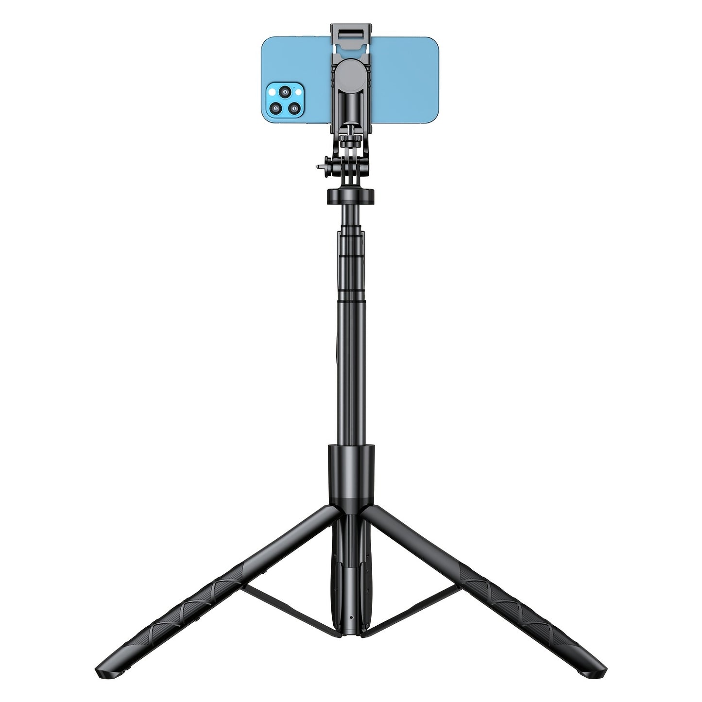 61" Selfie Stick Tripod, All In One Extendable Phone Tripod Stand With Wireless Remote 360° Rotation For IPhone And Android Phone Selfies, Video Recording, Vlogging, Live Streaming, Aluminum, black